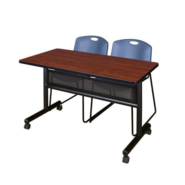 Kobe Rectangle FlipTop Table, 48" W, 29" H, Laminate Top, Cherry MKFTM4824CH44BE