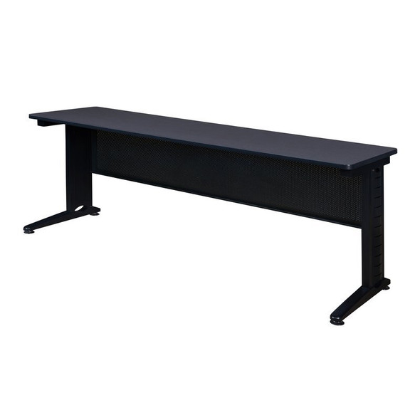 Fusion Training Tables, 84 W, 24 L, 29 H, Wood, Metal Top, Grey