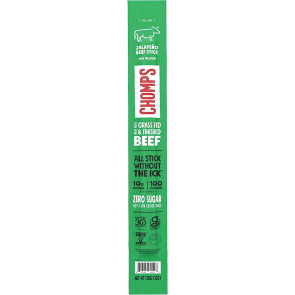 CHOMPS 1.15 Oz. Jalapeno Beef Stick ZHO00425 Pack of 24