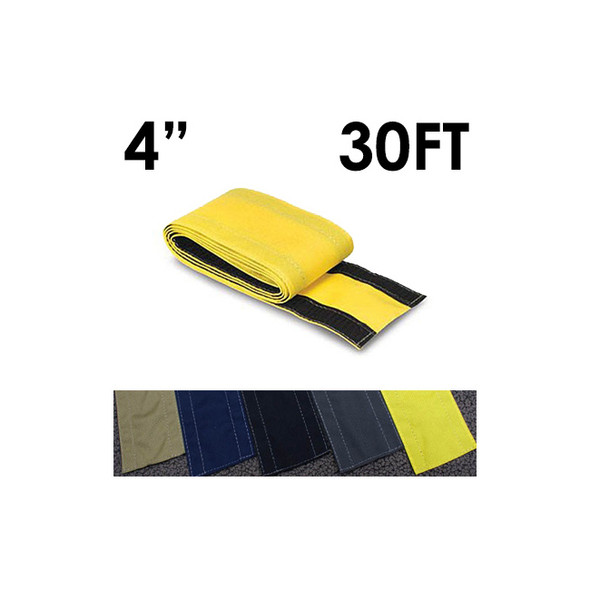 Carpet Cable Cover, 30 ft L, 4 in W, 1 Channel, Nylon, Yellow