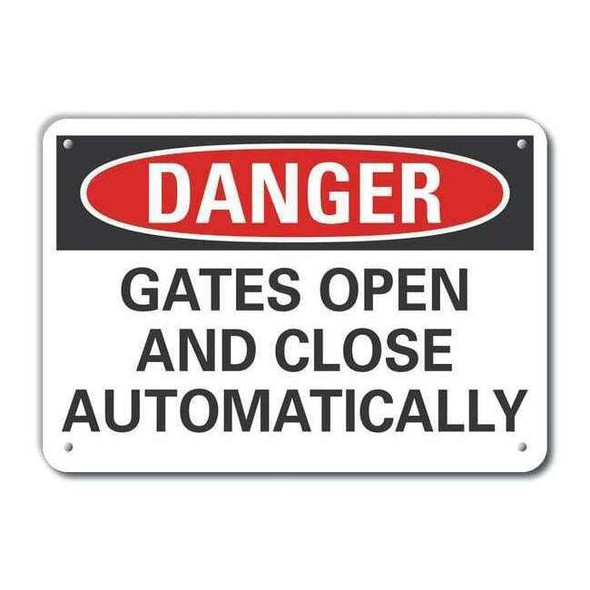 Lyle Refl Alum Danger Gates Open,14"x10" LCU4-0535-RA_14X10