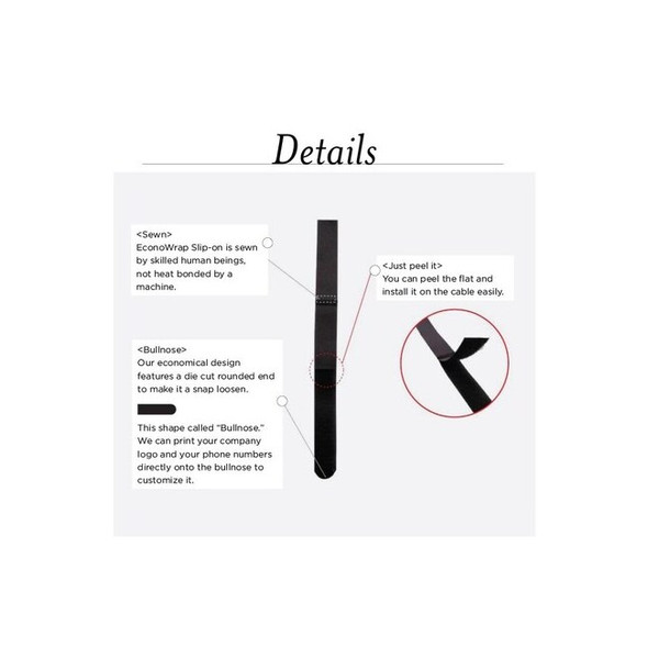Rip-Tie Cable Tie Strap, 5 in L, 1 in Max Bundle Dia., Gray, 20 PK M-05-ESLT-GY