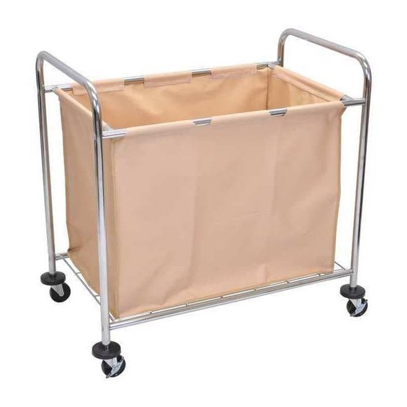 Luxor Laundry Cart,w/Tan Canvas Bag HL14