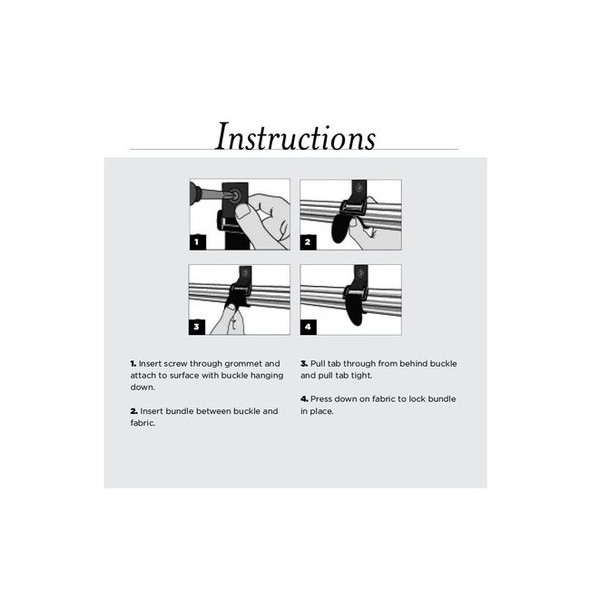 Cable Tie Strap, 7 in L, 1-1/4 in Max Bundle Dia., Black, 5 PK
