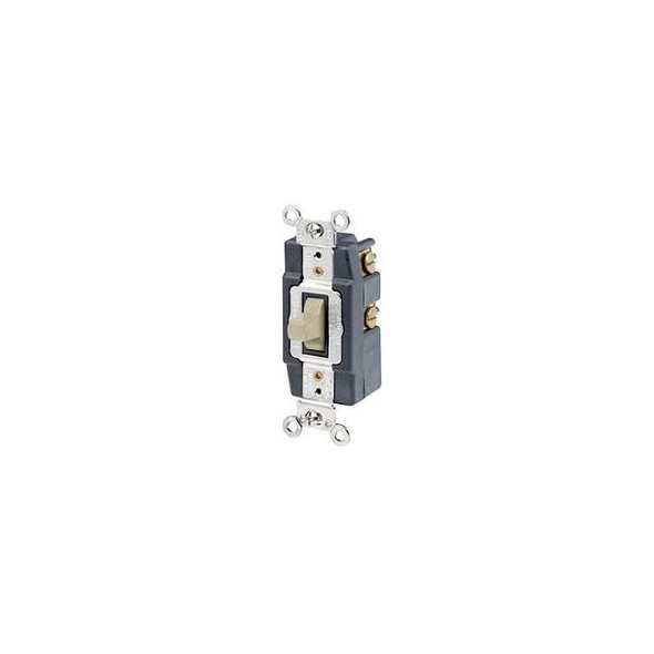 Leviton Wall Switch, 2 hp, Toggle, 30 A, Ivory 1287-I