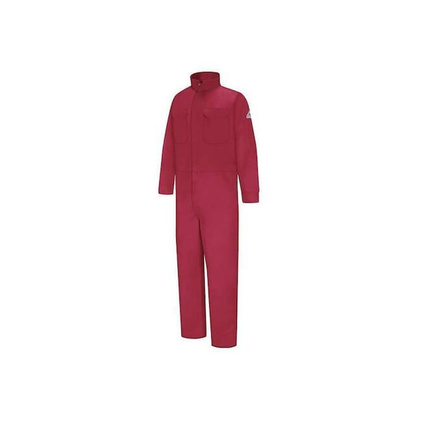 Coverall, 11 cal/sq cm ATPV, L, 30 1/2 in Inseam, 100% Cotton, Zipper
