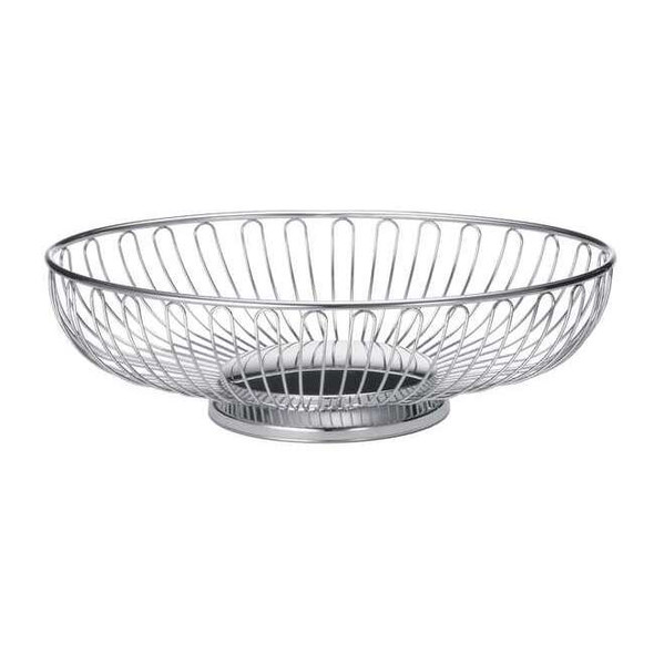 Tablecraft Food Serving Basket,8 in W,Chrome 4176