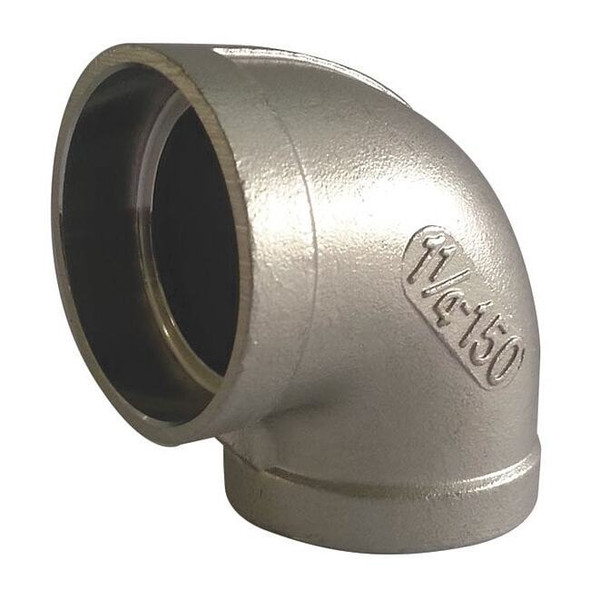 1 in 316 Stainless Steel Socket Weld 90Â° Elbow, Class 150, Female x Female