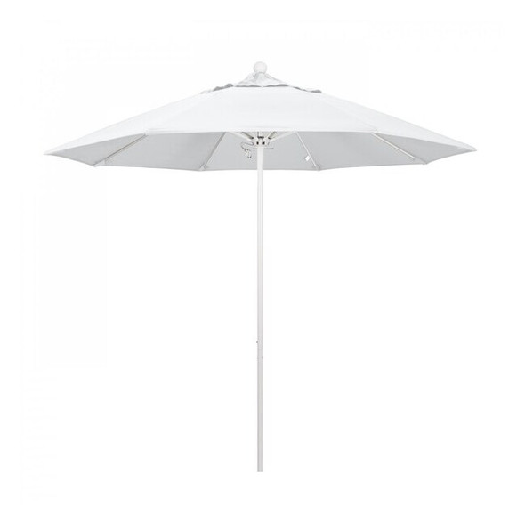 Patio Umbrella, Octagon, 103" H, Olefin Fabric, White
