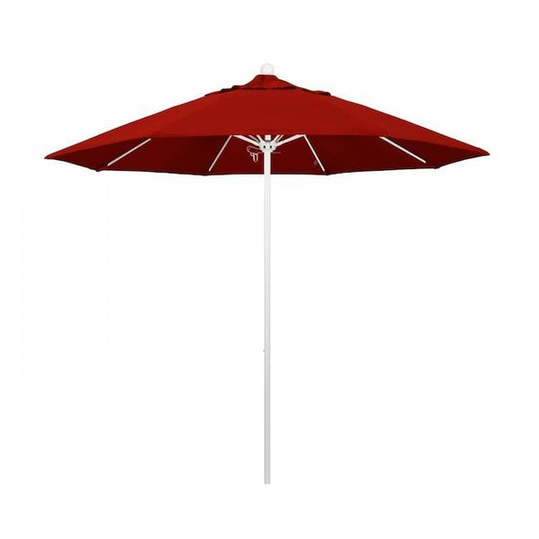 Patio Umbrella, Octagon, 103" H, Sunbrella Fabric, Jockey Red
