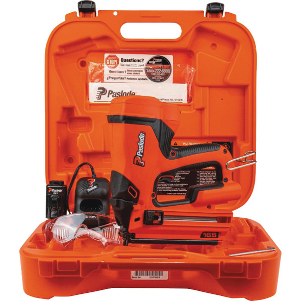 Paslode 7V 16 ga Straight Cordless Finish Nailer Kit with Battery & Charger 650232 370836