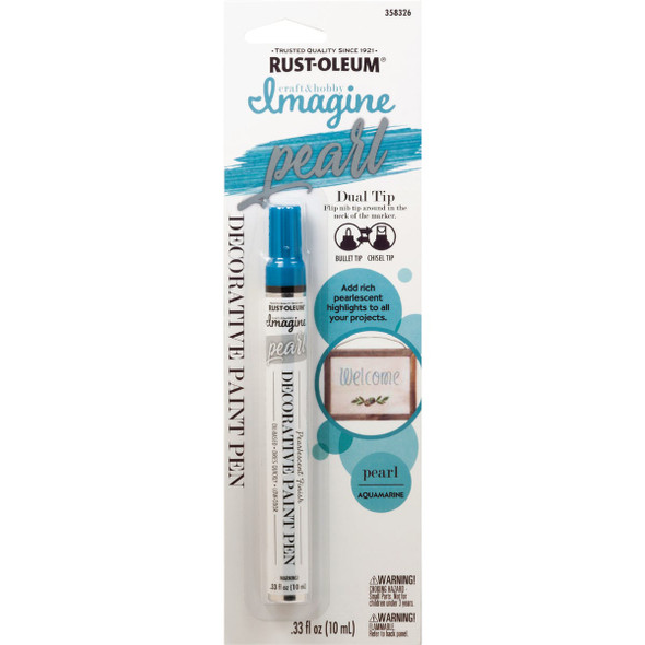 Rust-Oleum Imagine Aquamarine Pearl Decorative Paint Pen 358326