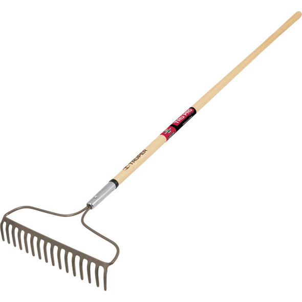 Truper Tru Pro Forged 16.5 In. Steel Bow Garden Rake (16-Tine) R-16AM-X