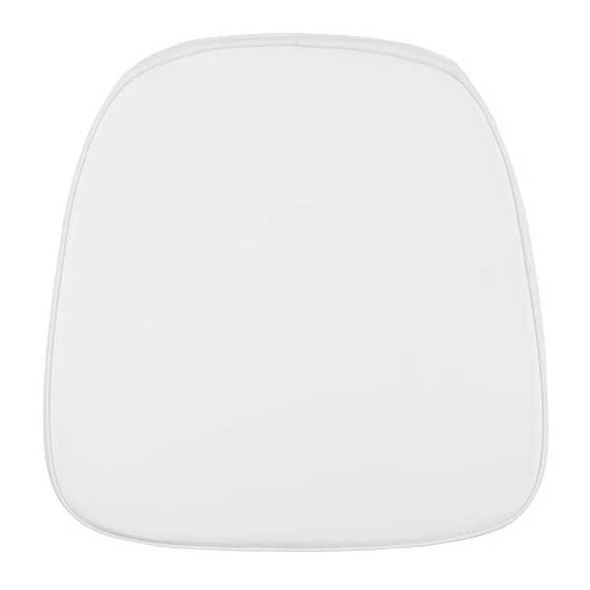Soft Snow White Fabric Chiavari Chair Cushion, PK22