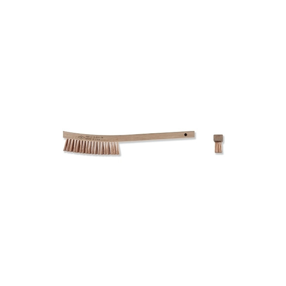 Scratch Brushes, 13 3/4 in, 4 X 19 Rows, Curved Handle