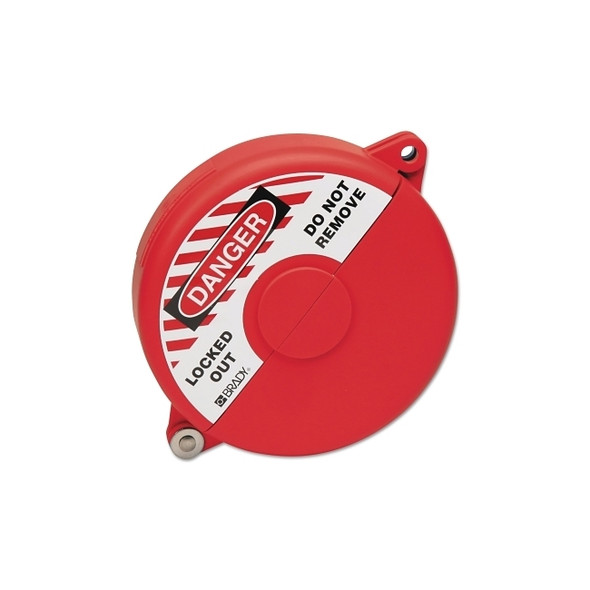 Gate Valve Lockouts, 10 in -12 in Handle Size, Red