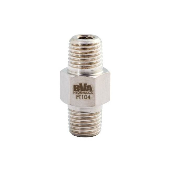 FITTING HEX NIPPLE 1/4"-18 NPTF MALE X 1/4"-18 NPTF MALE 10000PSI