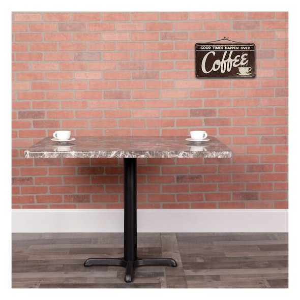 Flash Furniture Rectangular Gray Marble Laminate Table T XU-2442-MAR-GG