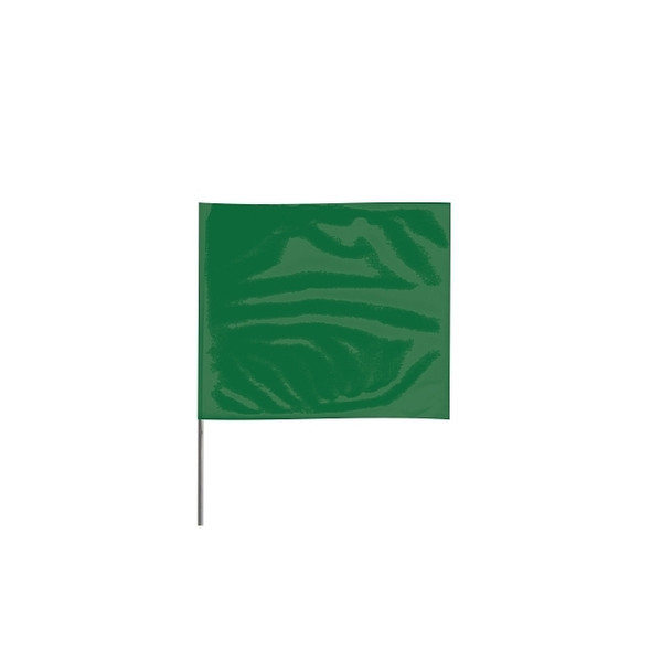 Stake Flags, 2 in x 3 in, 18 in Height, Green Pack of 1000