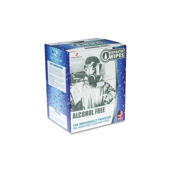 Alcohol Free Respirator Wipes, Box of 100