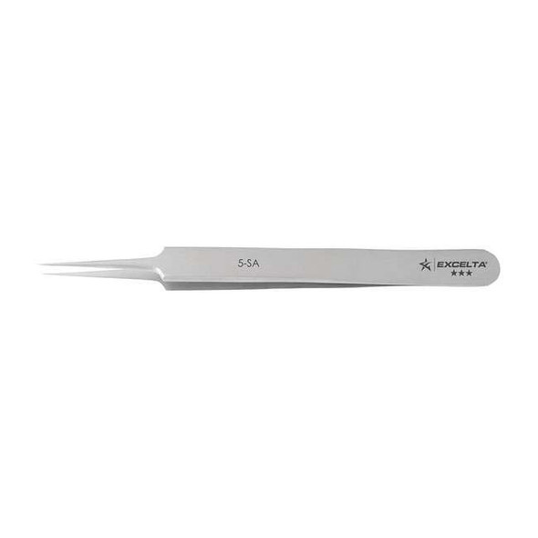 Excelta Tweezer,Very Fine,4-1/4in. L,1/64in. Tip 5-SA