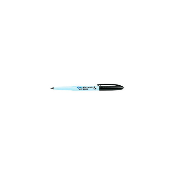 EXPO Wet Erase Marker Ultra Fine Bullet Tip Black Dozen