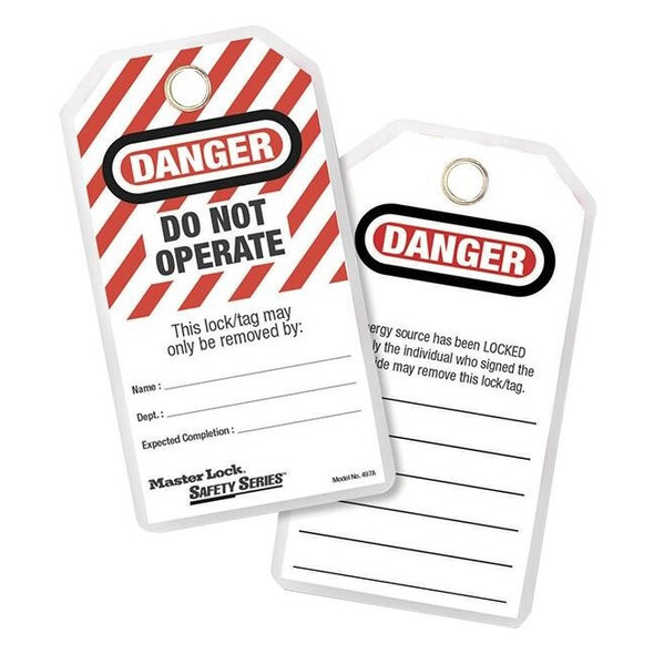 Master Lock® Heavy-Duty English Tags