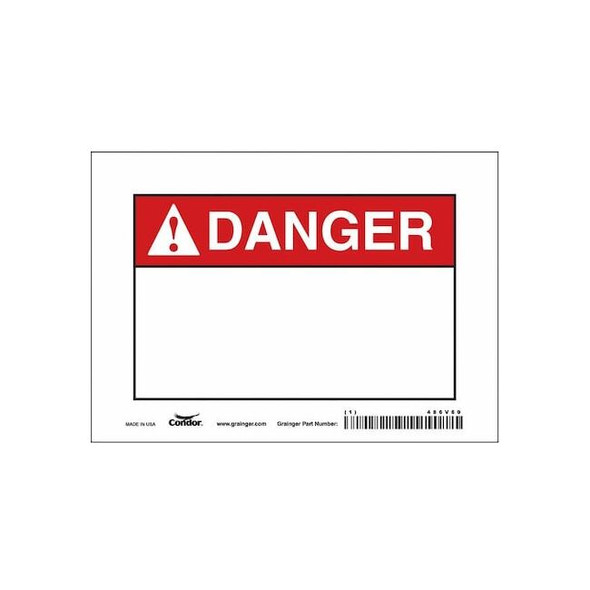Condor Safety Sign,7" W,5" H,0.004" Thickness 486V69