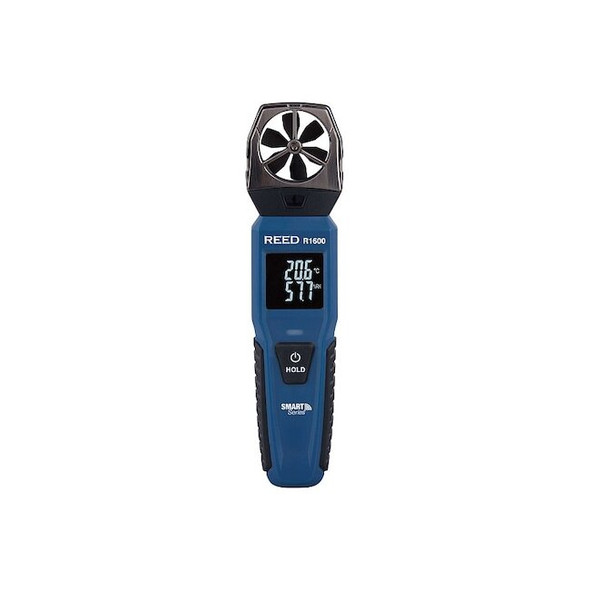 Reed Instruments Anemometer, 118 to 4,921fpm, -4 to 140F R1600