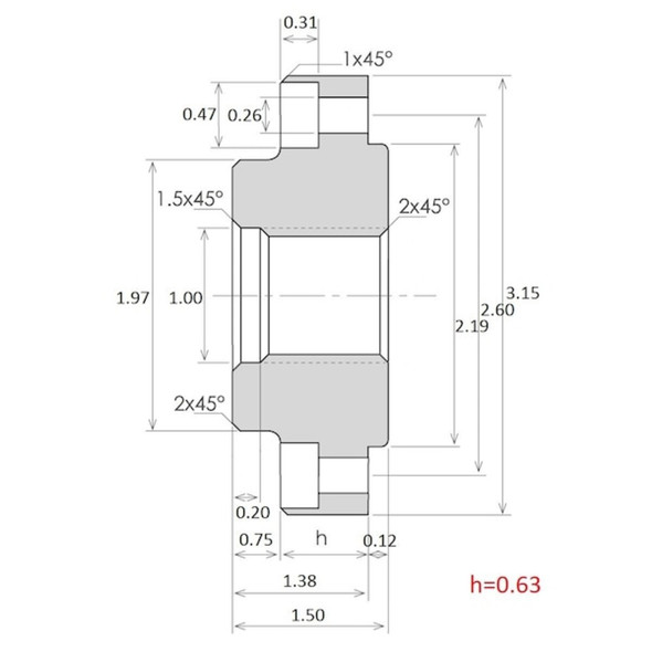 Hhip 3" 3-Jaw Chuck 1-10 Threaded Backplate 3900-3111