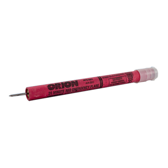 Orion® Red Safety Flares, 20-Minute w/ Spike, 72/Case