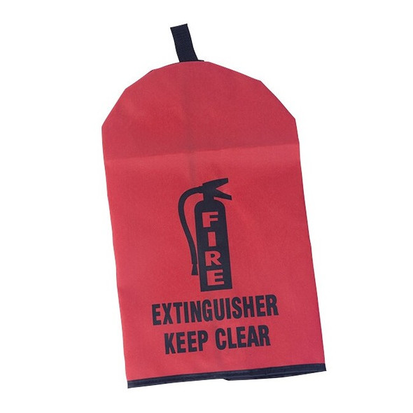 Heavy-Duty Extinguisher Cover, 18 1/2" x 7", Red, 1/Each