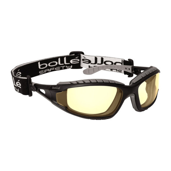 Bolle Safety Tracker Safety Glasses, Platinum Lite Coating, Amber Lens, 1/Each