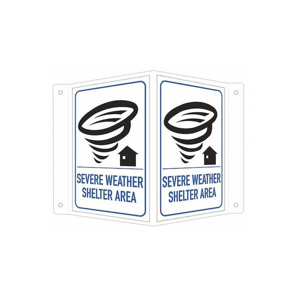 Lyle Emergency Sign,6 in x 7 1/2 in,Aluminum LCVB-0030-RA_4x6