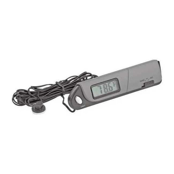 Bell In/Out Thermometer/Clock,Slimline,Silver 28001-8