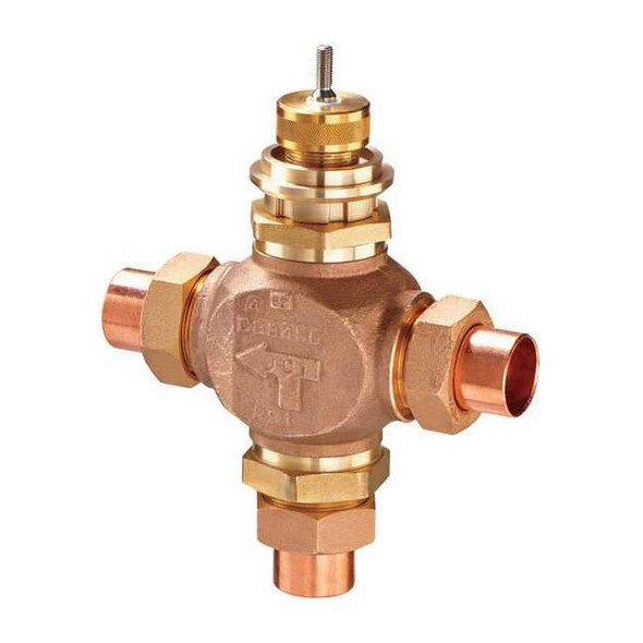Johnson Controls Globe Valve,3-Way Mixing,1/2 In,Sweat VG7882ET