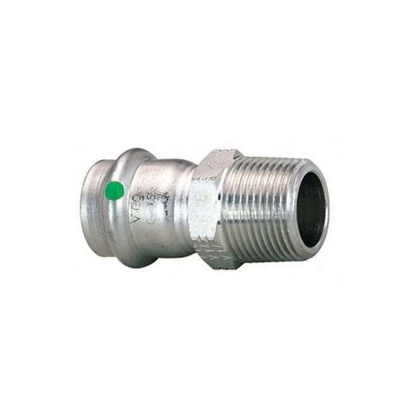 Viega Strt, SS, Press-fit 3/4 in, MNPT 3/4 in 80025 Pack of 10