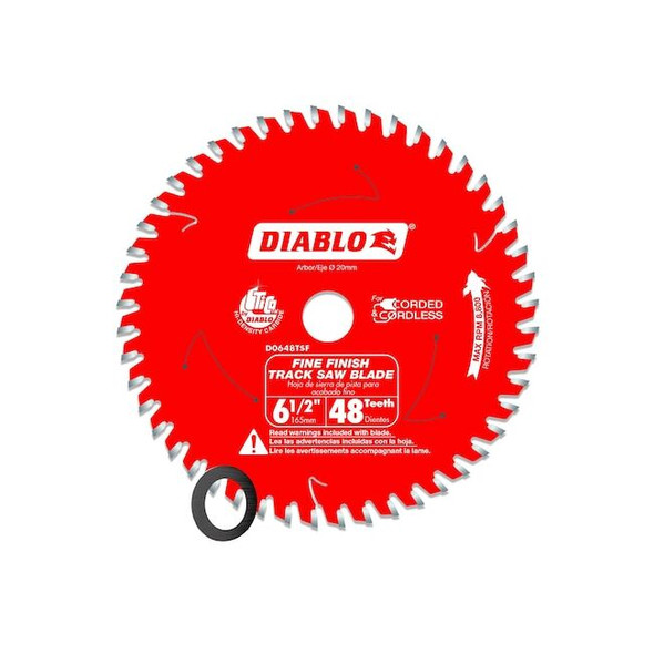 Diablo 6-1/2in. 48-Teeth Track Saw Blade for Fine Finish and Plywood D0648TSF