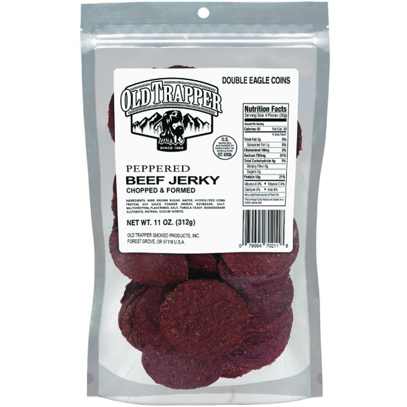 Old Trapper 11 Oz. Peppered Beef Jerky 70211T Pack of 8