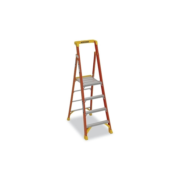 Podium Ladder, IA, PD6204, 10 ft Reach H, 4 ft Ladder H, 300 lb Load Capacity