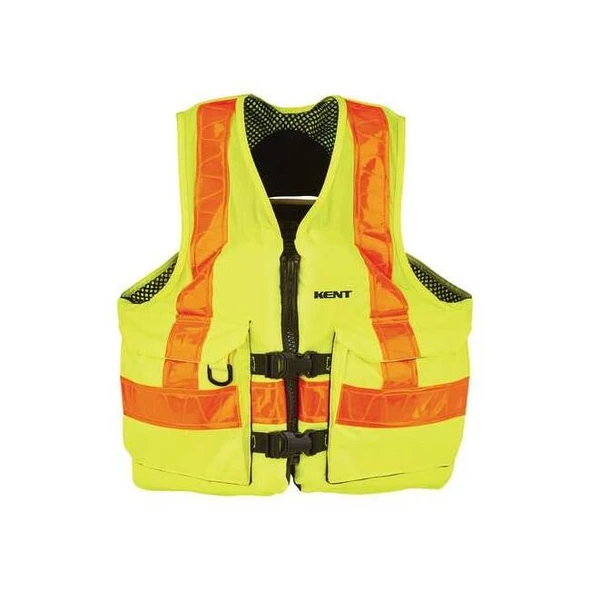 Kent Safety Life Jacket, XL, 15.5lb, Foam, Yellow 150800-410-050-23