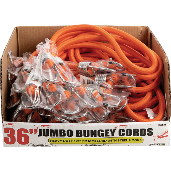 Erickson 1-2 In. x 36 In. Heavy-Duty Bungee Cord (25-Pack) 56638 578729