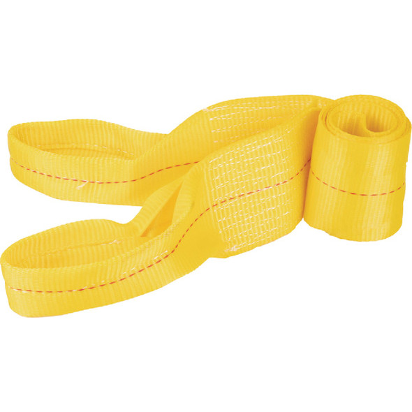 Erickson 4 In. x 6 Ft. 15,000 Lb. Polyester Tow Strap with Loops, Yellow 09506