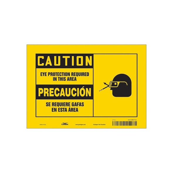 Condor Safety Sign,10" W,7" H,0.004" Thickness, 466W78 466W78