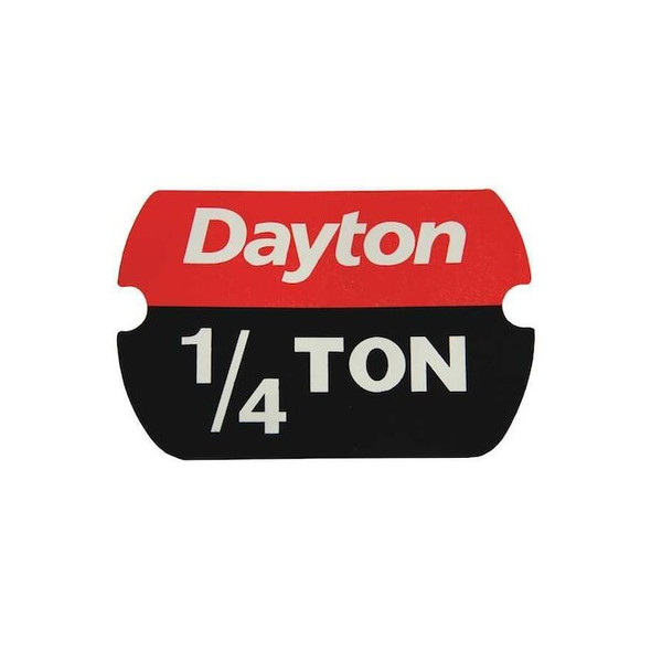 Dayton Label,Rated Load 1/4 Ton MH29XL8509G