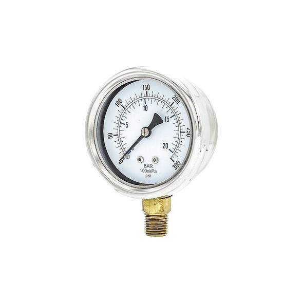 Manufacturer Varies Pressure Gauge, 1/4 in NPT, Bottom Location 211D-254H