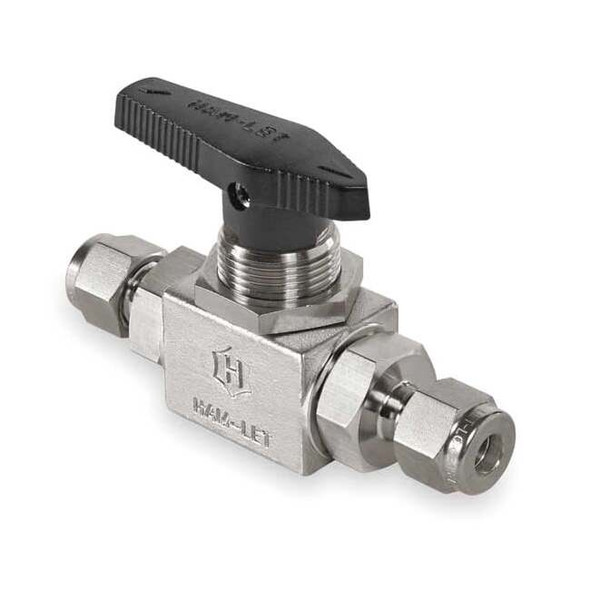 Ham-Let 1/4" Compr Stainless Steel Ball Valve Inline H-6800-SS-L-1/4-CSS