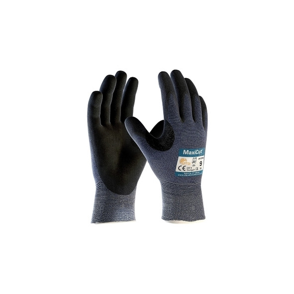 MaxiCut® Ultra™Seamless Knit Engineered Yarn Gloves, Small, Blue/Black