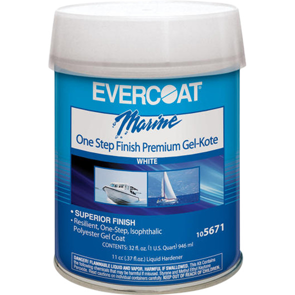 One-Step Finish Gel Kote White Quart 5671
