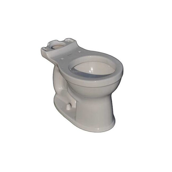 Toilet Bowl, 1.2 gpf, Gravity Fed, Floor Mount, Round, White